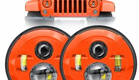 Jeep Colored LED Headlights - Comes with two Headlights and Anti-Flick – EagleLights