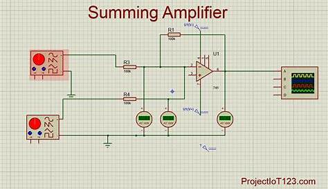 inverting summing amplifier circuit diagram