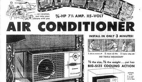 Vintage Room Air Conditioners — 1957 SEARS COLDSPOT PORTABLE WINDOW AIR...