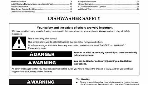 PDF manual for KitchenAid Dishwasher KUDS35FXSS