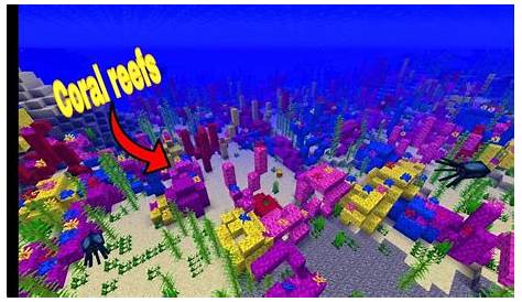 where to find coral reefs minecraft