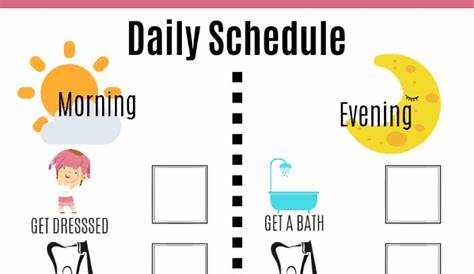 visual morning routine chart