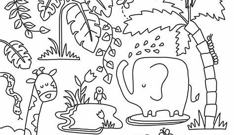 jungle coloring pages printable