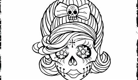 day of the dead colouring pages printable