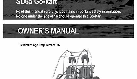 BAJA MOTORSPORTS SD65 GO-KART OWNER'S MANUAL Pdf Download | ManuaLib