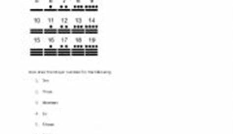 Mayan Numbers Worksheet 0-19 - ESL worksheet by lynz0175
