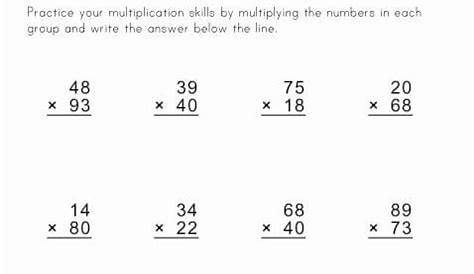Two-Digit Multiplication Worksheets | 99Worksheets