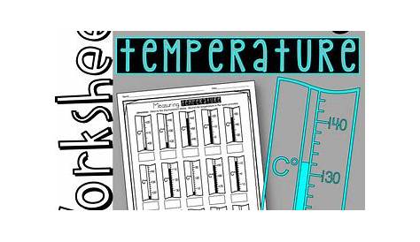 Measuring Temperature with Thermometers Worksheet by Science from the South