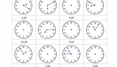 Grade 3 Telling The Time Worksheet | EdrawMax Templates