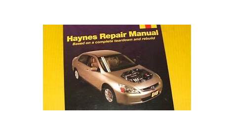 Repair Manual Book Honda Accord 03-05 EX LX Owners Shop | eBay