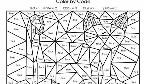 Color By Number Worksheets For 1st Grade – Worksheets for Kids