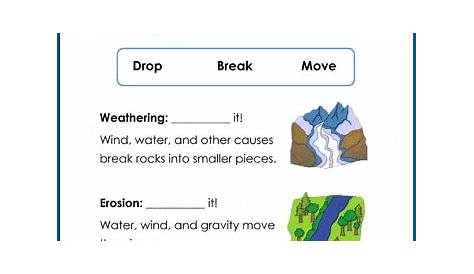 Weathering, Erosion, and Deposition Worksheets | K5 Learning