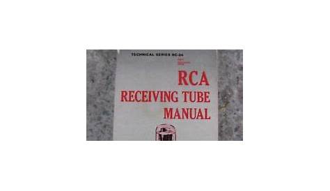 RCA RECEIVING TUBE MANUAL RC-24 FROM OCTOBER 1965 | eBay