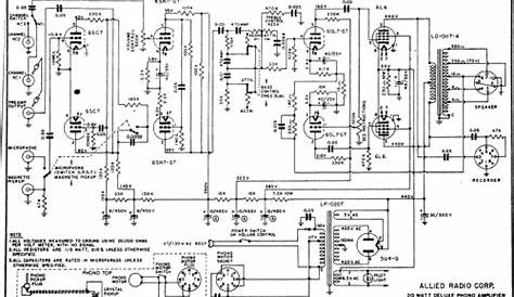 knight radio broadcaster and amplifier schematic
