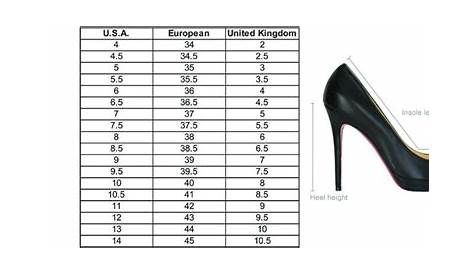 chanel shoes size chart