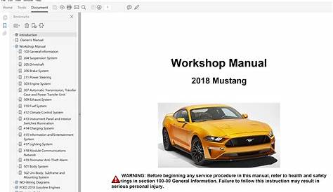 2018 Ford Mustang repair manual