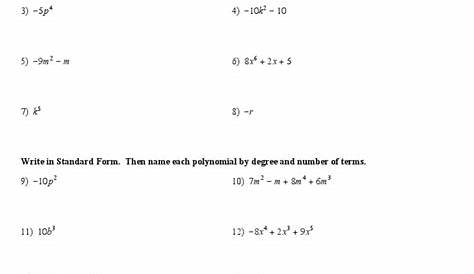 Classifying-Polynomials - Worksheet-With-Answers | PDF | Polynomial