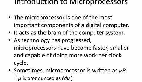 introduction to 8 bit microprocessor