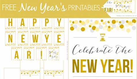 10+ New Years Free Printables! - B. Lovely Events