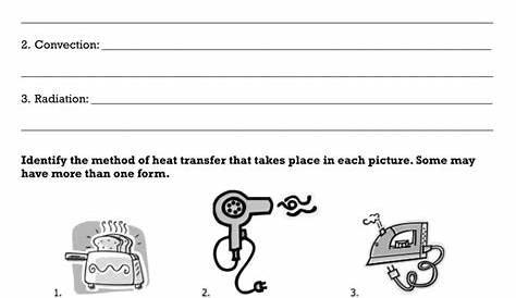 science heat transfer worksheets answers