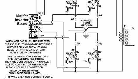 inverter circuit diagram using mosfet