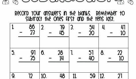 two digit addition and subtraction worksheets