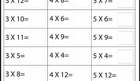 times tables worksheets free