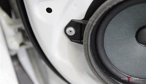 Toyota Corolla Front Door Stock Speaker Picture Close up of Rivets