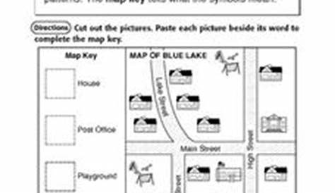 A Map Key Worksheet for 2nd - 3rd Grade | Lesson Planet