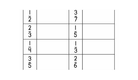 fractions in words worksheet