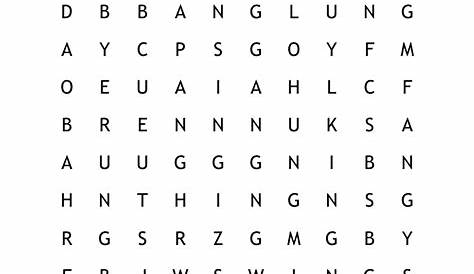Endings: -ing,-ang, -ong, -ung Word Search - WordMint
