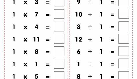 math worksheet division and multiplication