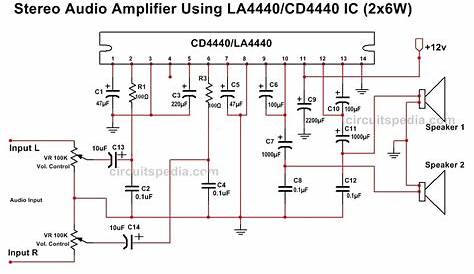 4440 single ic amplifier circuit diagram