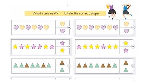 1st Grade free printable pattern worksheets: Fun & engaging activities