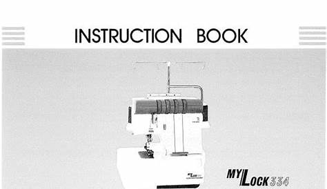 Janome MyLock 334 Sewing Machine Instruction Manual Examples include