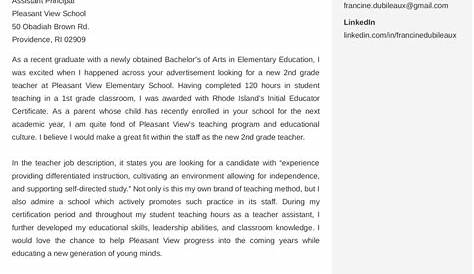 esl teacher cover letter sample no experience