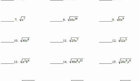 simplifying expressions worksheets