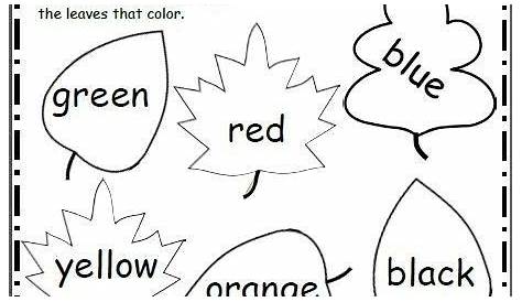i know my colors worksheet