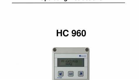 EHB ELECTRONICS HC 960 OPERATING INSTRUCTIONS MANUAL Pdf Download