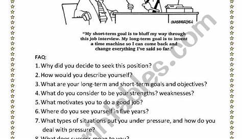 Job Interview - ESL worksheet by ninababych