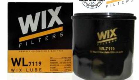 wix oil and fuel filter cross reference chart