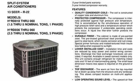 york air conditioner service manual