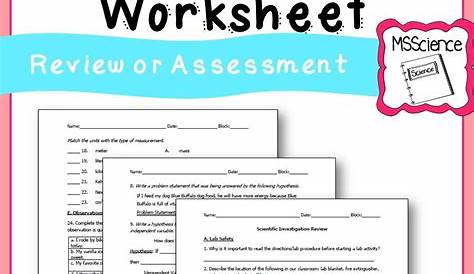 scientific investigation worksheets