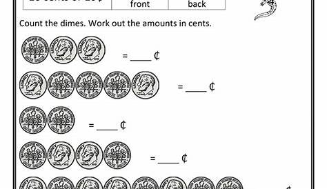 Identifying Coins Worksheets 1st Grade | WERT SHEET