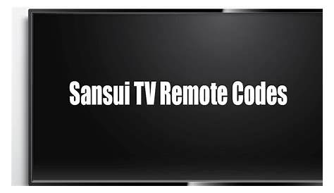Sansui TV Remote Codes [Remote Code for Sansui TV]