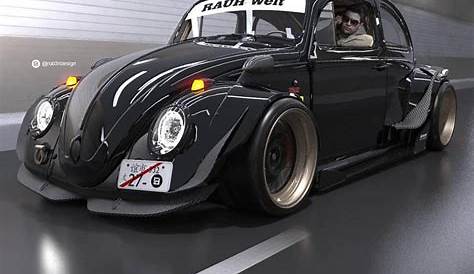Old VW Beetle Gets RWB Kit and Rotiform Wheels, Looks Chubby
