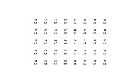 multiplication 3 digit by 1 digit
