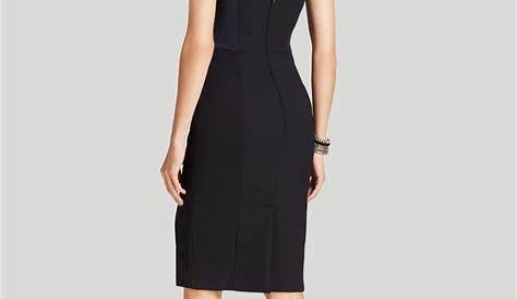 French Connection Dress - Edie Stretch in Black (Black/Utility Blue) | Lyst