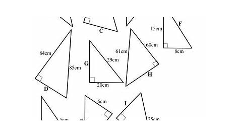 Pythagorean Triples Worksheet - worksheet