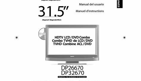 Sanyo DP32670 Hdtv Lcd Owners Manual
